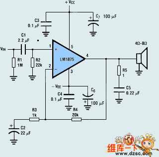 lm1875经典功放电路图图片