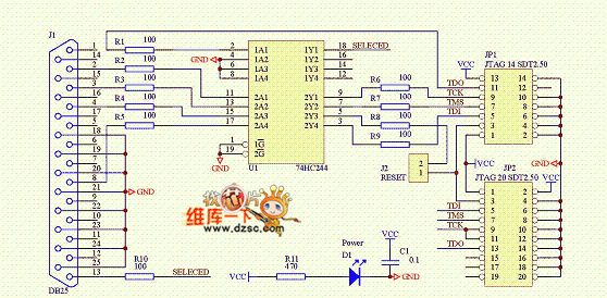 JTAG电缆原理图SDT251电路图