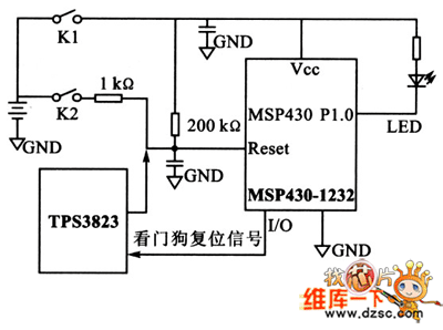 看门狗专用芯片TPS3823由独立的分频振荡电路图