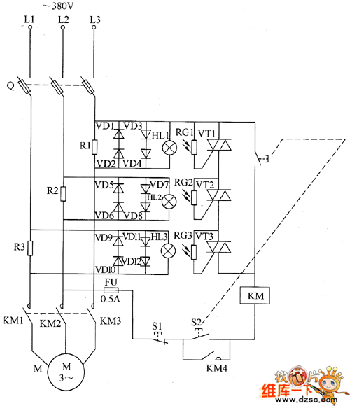 电动机保护器电路