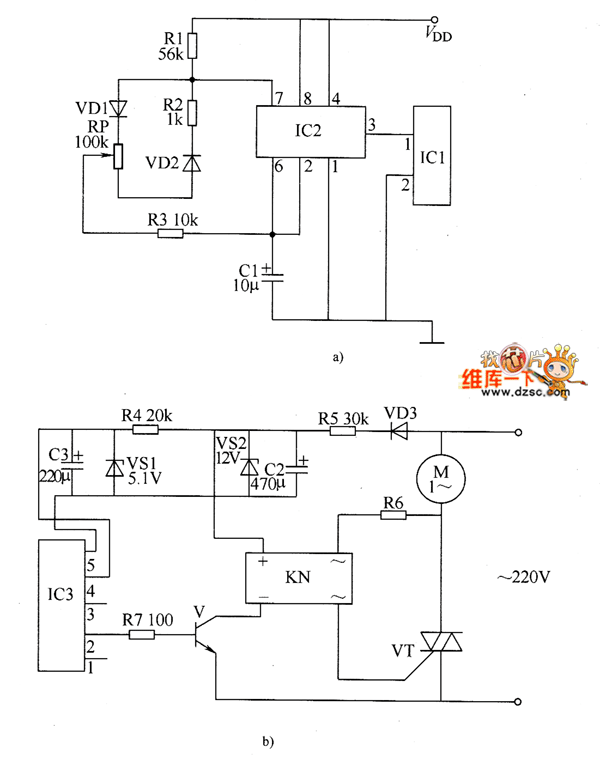 电动机电子调速控制器电路图