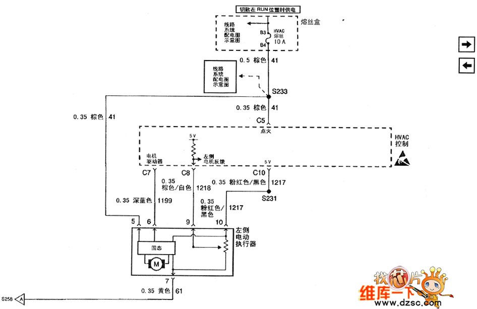 别克君威（Regal）轿车的空调系统GS3.0,GS+电路图（四）