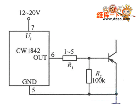 可以使CWl842直接驱动M06管的电路原理图
