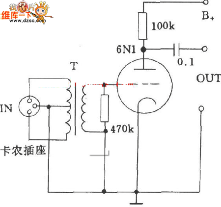 电子管低阻抗输入电路图