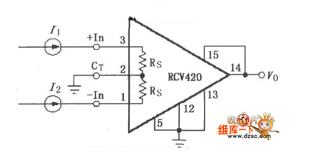 rcv420差动电流-电压变换器电路图