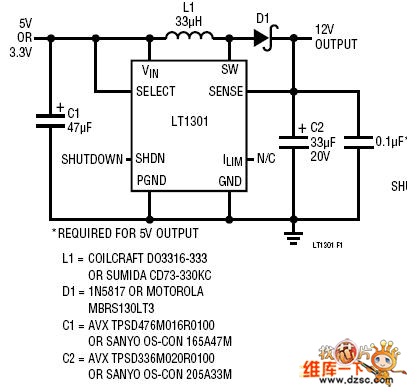 LT1301应用电路图