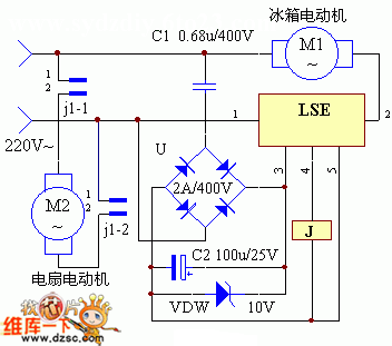 冰箱风冷同步控制器电路图