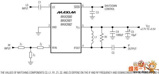 MAX2680, MAX2681, MAX2682应用电路图