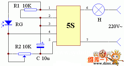 5S光控路灯电路图