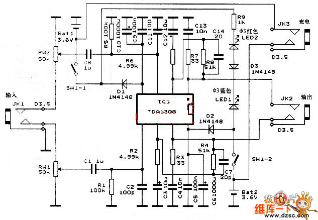 tda1308 HIFI音质应用放大电路图