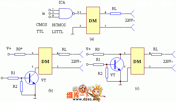 多敏固态控制器与其它集成电路配接电路图