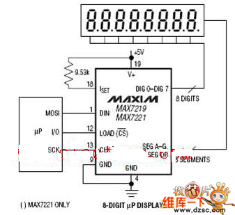 max7219典型应用电路图