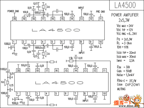 LA4500 音响IC电路图