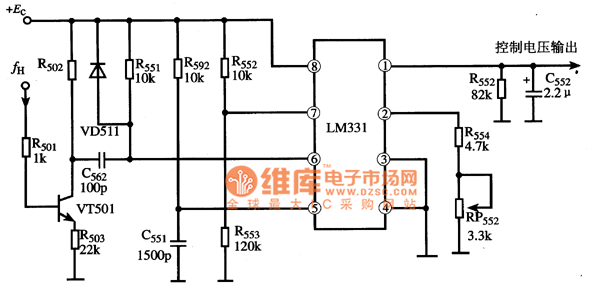 LM331集成电路的典型应用电路图