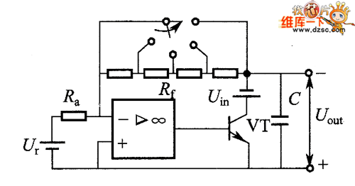 用外部电阻对稳压电源实施有源编程的电路图