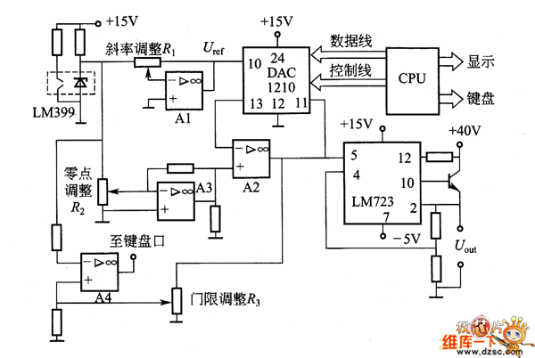 KKBC－Ⅱ型可编程电源的原理电路图