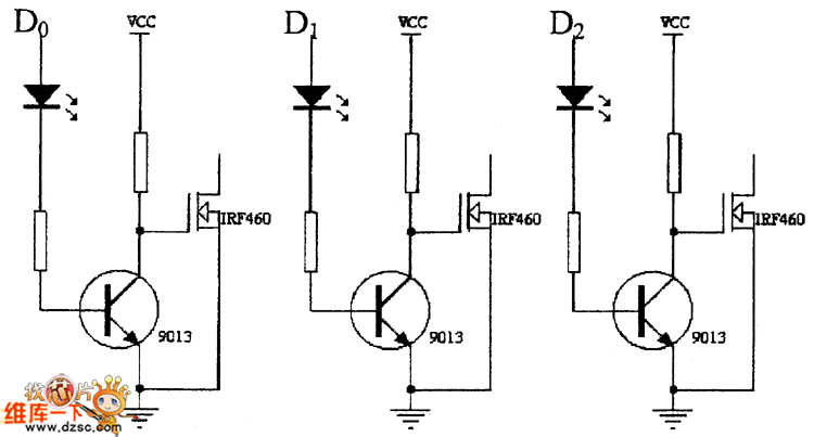 场效应管电压驱动电路图