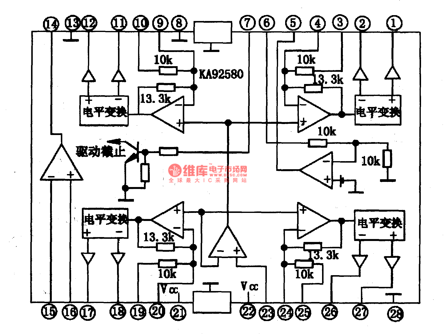 KA9258-伺服驱动集成电路图