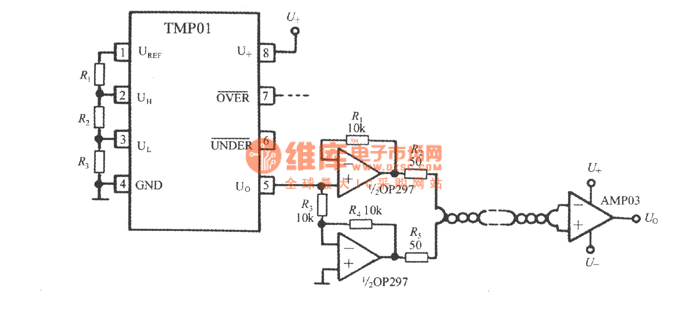 利用双绞线传输温度信号(低功耗可编程集成温度控制器TMP01)