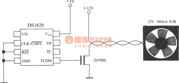 由带三线串行接口智能温度传感器DS1620构成的恒温控制电路