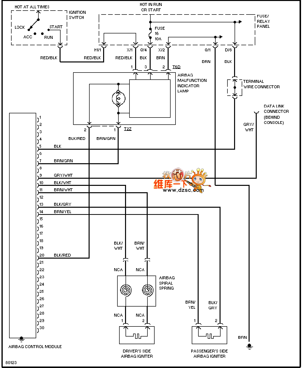 大众 PASAT SRS电路图