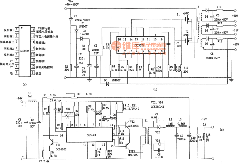 脉宽调制型开关稳压电源控制器SG3524应用