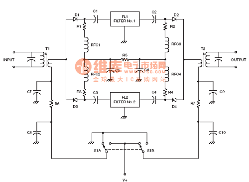 射频IF电路：Filter switch RF circuit