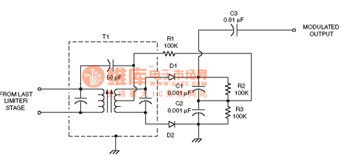 射频Demodulator电路：FM discriminator circuit
