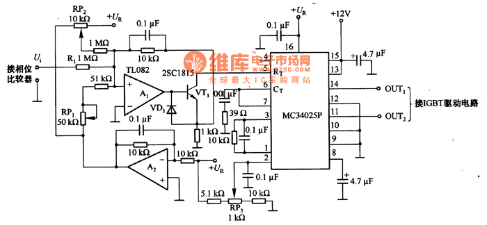 由MC34025P等构成的频率自动跟踪方式的压控振荡器