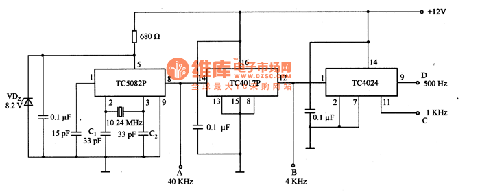 由TC5082P等构成的振荡电路图