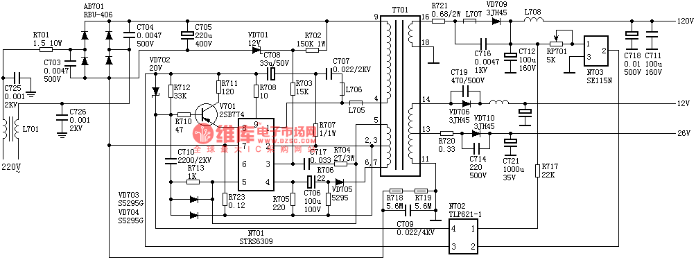 STR6309电源电路图