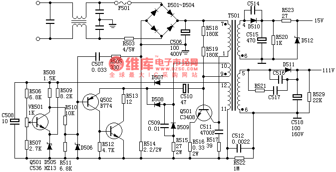 三洋80P电源电路图