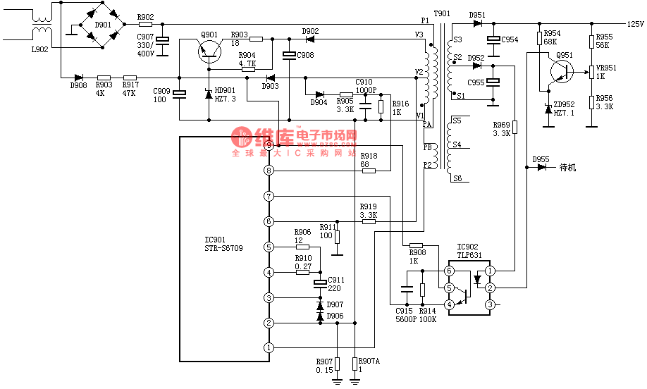 日立A3P-B2电源电路图