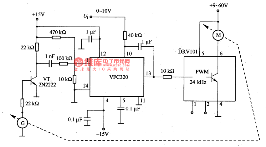 由VFC320等构成的电动机控制电路