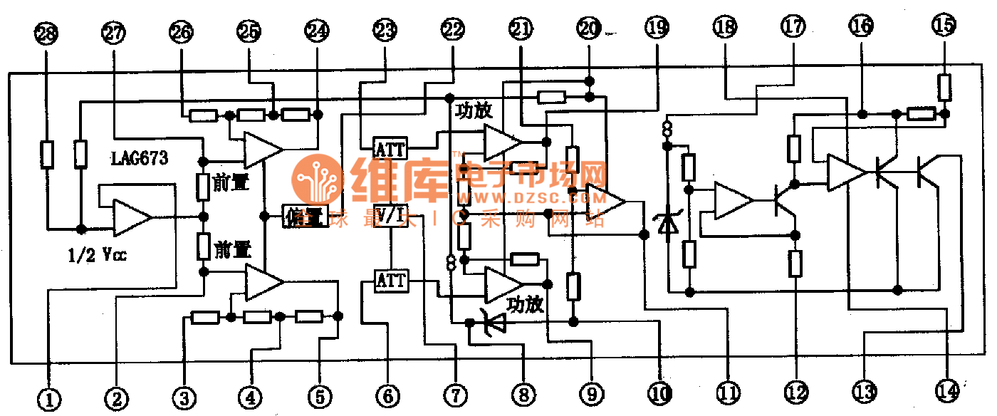 LAC673-单片立体声放音集成电路图
