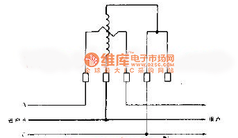 用一只单相电度表测量三相无功电能接线电路图