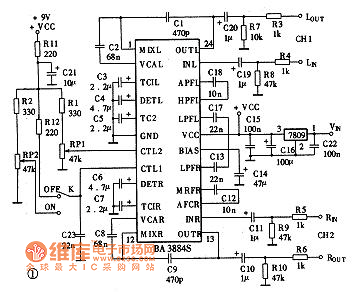 BA3884S芯片的应用电路图