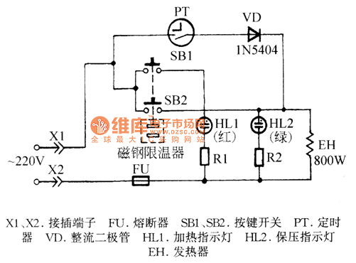 飞鹿ZDY1-22自动电压锅电路图