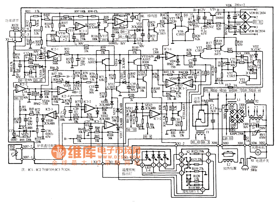 百合花DZC-1电磁炉电路图