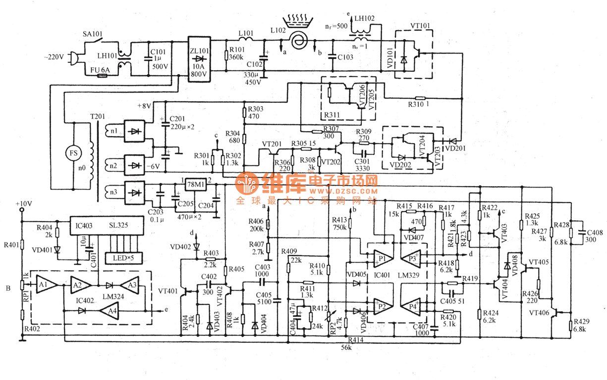 HF-10A电磁炉电路图