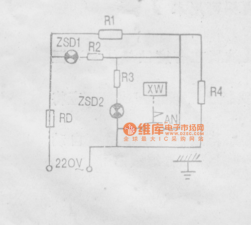 三湛角CFXB保温式自动电饭锅线路图