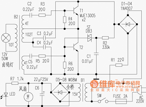 ＳＳ－Ｄ２型红光医疗仪原理与维修电路图