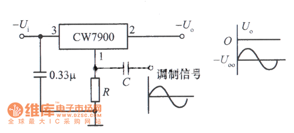 CW7900组成的功率调幅器电路图