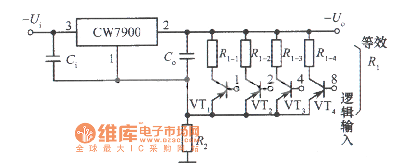 数字控制集成稳压电源电路图