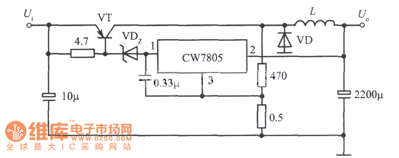 开关式集成稳压电源电路图