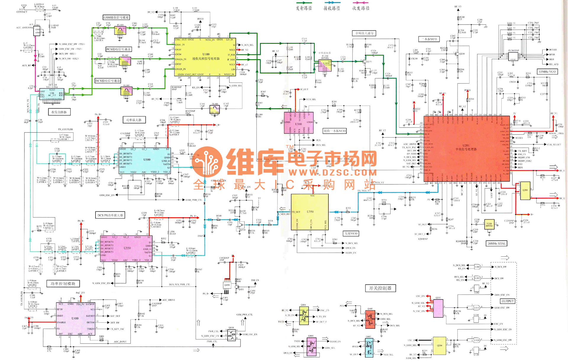 摩托罗拉V60型手机电路原理图