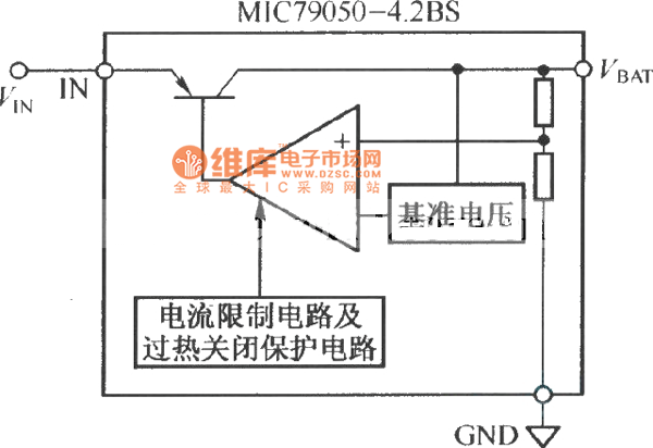 MIC79050-4.2BS的内部结构框图电路图