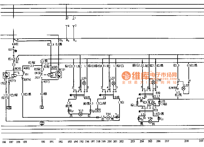 桑塔纳2000系列轿车其他电气系统电路图8