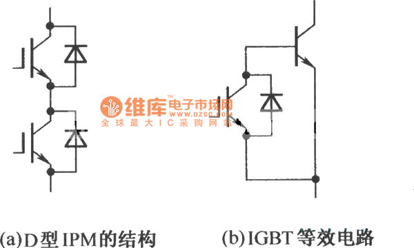 D型IPM的结构及IGBT等效电路图