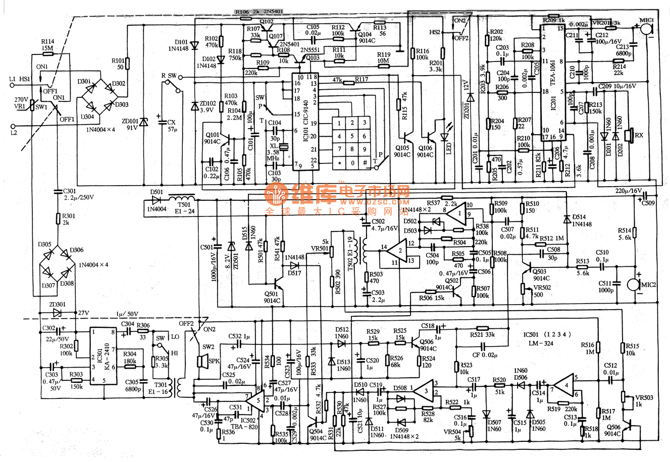 HA868　P/TD电路图